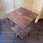 Hele Mooie Art Deco Boekenmolen Boekenkast Drankkast Eiken thumbnail 10
