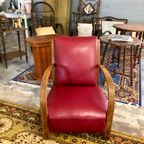 Vintage Fauteuil Art Deco, Stoel Amsterdamse School thumbnail 10