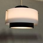 Vintage Mid Century Modern Hanglamp, Wit En Zwart thumbnail 5
