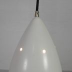 Vintage Hanglamp , Aluminium Kap, Voorzien Van Nieuwe Draad thumbnail 11