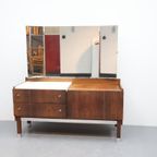 Vintage Kaptafel Palissander Drieluik Spiegel thumbnail 16
