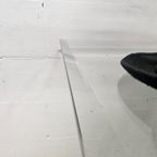 Grote Vintage Vierkante Glazen Tafel Zwart Marmeren Voet / Vintage Square Glass Table Marble Base thumbnail 8