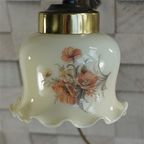 Vintage Wandlampje Opaline Kap – Bloemen thumbnail 6