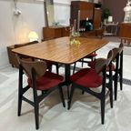 Vintage Uitklapbare Eettafel, G-Plan - Brits Design, Ovaal, Jaren '60 | 01449 thumbnail 2