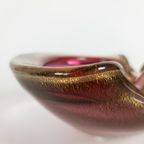 Barovier & Toso - Murano - Asbak - Glas - Paars/Roze - Ingesloten Gouddeeltjes - 1950'S thumbnail 4