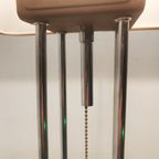 Chrome & Cork Table Lamp Bt Herda For Lampadari 3 Luci, 1970S thumbnail 9