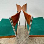 23 X Midcentury Eetkamerstoel Casala Modell - Chroom, Hout thumbnail 3