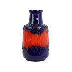 Vintage West Germany Aardewerk Scheurich Blauw Oranje Fat Lava 408-40 thumbnail 9