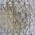 Vintage Guro Jaren '70 Plafondlamp Plafonnière Glas Vierkant thumbnail 15