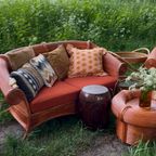Rotan Bamboe Loungeset Bank Fauteuils Design Vintage thumbnail 12