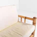 Italian Modern Bamboo-Wicker Bench, 1970’S thumbnail 12