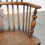 Antieke, Zeer Mooie Engelse Highback Windsor Eetkamerstoel thumbnail 12