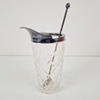 Vintage Kristal Martini Cocktail Mixer Lepel Verzilverd '60 thumbnail 2