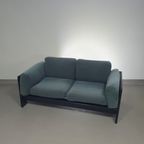 Two-seat Sofa “bastiano” From Afra & Tobia Scarpa For Gavina, Italy 60s. Black Solid Wood Frame A thumbnail 11