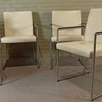 Set Van 4 Vintage Harvink Leren Eetkamerstoelen / Stoelen thumbnail 4