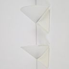 Set 2 Vintage Lumiance Cielo Wandlamp Glas 1980 Italy thumbnail 9