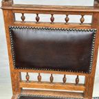 2 Handgemaakte Henry Ii Franse Stoels, Circa 1880 thumbnail 5