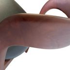 Houten Eetkamerstoel Met Zwart Leder (Meerdere In Stock) thumbnail 5