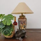 Vintage Authentieke Chinese Vaaslamp, Schemerlamp Tafellamp Porselein thumbnail 2