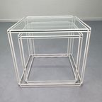 Max Sauze Bijzettafel. Vintage Salontafel 'isocele' Wit. thumbnail 14