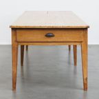 Zeer Grote En Karaktervolle Antieke Eikenhouten Xxl Eettafel Voor 8 Tot 10 Personen thumbnail 7