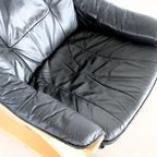 Vintage Fauteuil Met Hocker | Easy Chair | Jaren 70 | Zweeds thumbnail 9