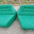 Jaren '70 Fauteuils Groen Met Tafeltjes thumbnail 7