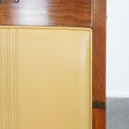 Prachtige Art Deco Schuitema Design Fauteuil In Geel Leer Met Een Hoge Rug Uit De Decoforma Serie thumbnail 10