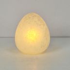 Vintage W.L.P. Verlichting Duitsland Egg Tafellamp Glas '80 thumbnail 3