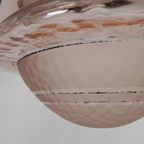 Art Deco Hanglamp Met Ufo-Vormige Glazen Bol, Jaren 30 thumbnail 18