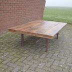 Industriële Salontafel Metaal Met Steigerhouten Blad thumbnail 3