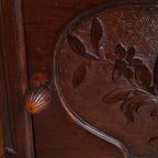 Brocante Vintage Antiek Nachtkastje, Lampet Kastje, Marmer thumbnail 9