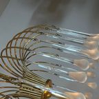 Vintage Xl Opaline Staafjes Kroonluchter Hanglamp Teardrops Murano thumbnail 2