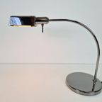 Vintage Bureaulamp Smoke Zilver Italy ’70 Regency Design thumbnail 11