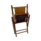 Officer’S Chair - Wood And Leather Upholstery - Military Campaign Style thumbnail 6