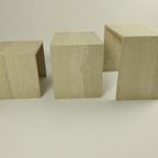 Set Van 3 Italiaanse Travertijn Nesting Tables, Jaren 70 thumbnail 3