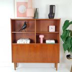 Vintage Deense Klep Kast | Wandkast | Teak Fineer thumbnail 4