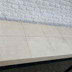 Stoere Strakke Sidetable / Wandtafel Met Zwart Metaal Onderstel, 160 X 52 Cm, 88 Cm Hoog Reliving thumbnail 10