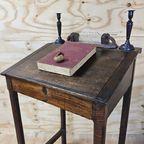 Antieke Staande Hoge Eiken Houten Lessenaar / Schrijfbureau (19e Eeuw) / Clerk Desk thumbnail 3
