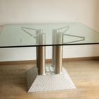 Postmodern Steel Tube Dining Table, 1990s thumbnail 7