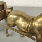Messing Paard Met Kar thumbnail 6