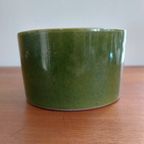 Vintage Groene Keramieken Bloempot Retro thumbnail 6