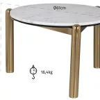 Jael Salontafel Marmer Ø61 Cm thumbnail 3