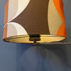 Space Age Swing-Arm Wandlamp Met Oranje Bloem Schaduw thumbnail 9