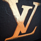 Louis Vuitton Logo Verguld 23Ct Goud In Lijst thumbnail 4