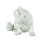 Vintage Poes Katten Beeldje Sculptuur Wit Geglazuurd Keramiek thumbnail 6