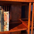 Vintage Boekenkast, Boekenmolen, Op Wieltjes, Kast, Kastje thumbnail 9