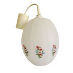 Vintage Hang Lamp Frosted Glas Bewerkt Met Bloemen, Jaren '50/'60 thumbnail 5