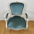 Brocante Vintage Franse Louis Xv Stoeltje, Fauteuil Stoel 03 thumbnail 6