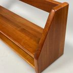 Vintage Wandplank, <<<brand>>>, Massief Teak, Denemarken 1970's thumbnail 25
